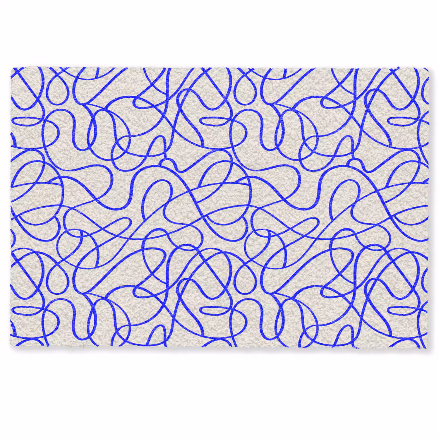 Patronen - Beige - Blauw - Lijnen Deurmat klein 898 -zkaufland3d