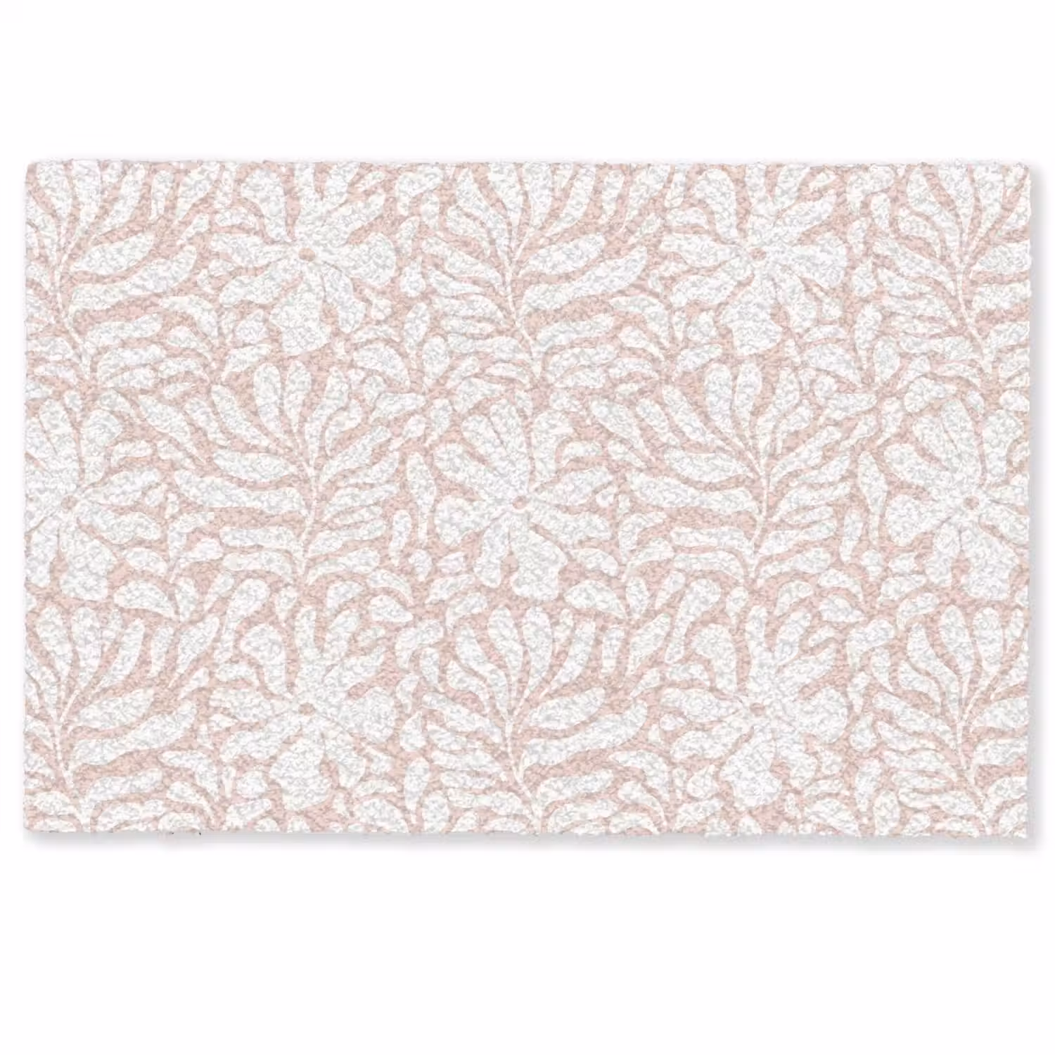 Patroon - Bloemen - Roze - Wit Deurmat klein 898 -zkaufland3d
