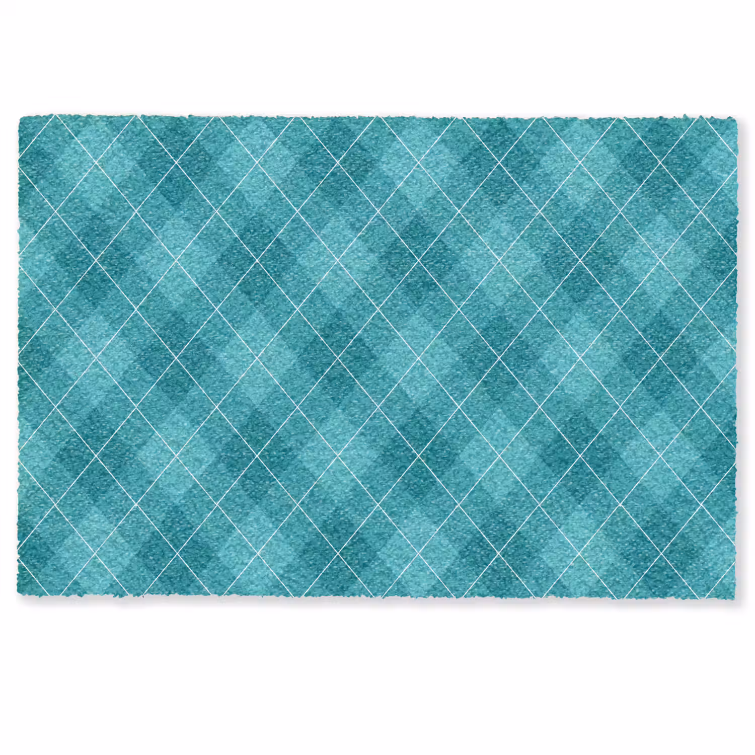 Patroon - Ruiten - Blauw Deurmat klein 898 -zkaufland3d