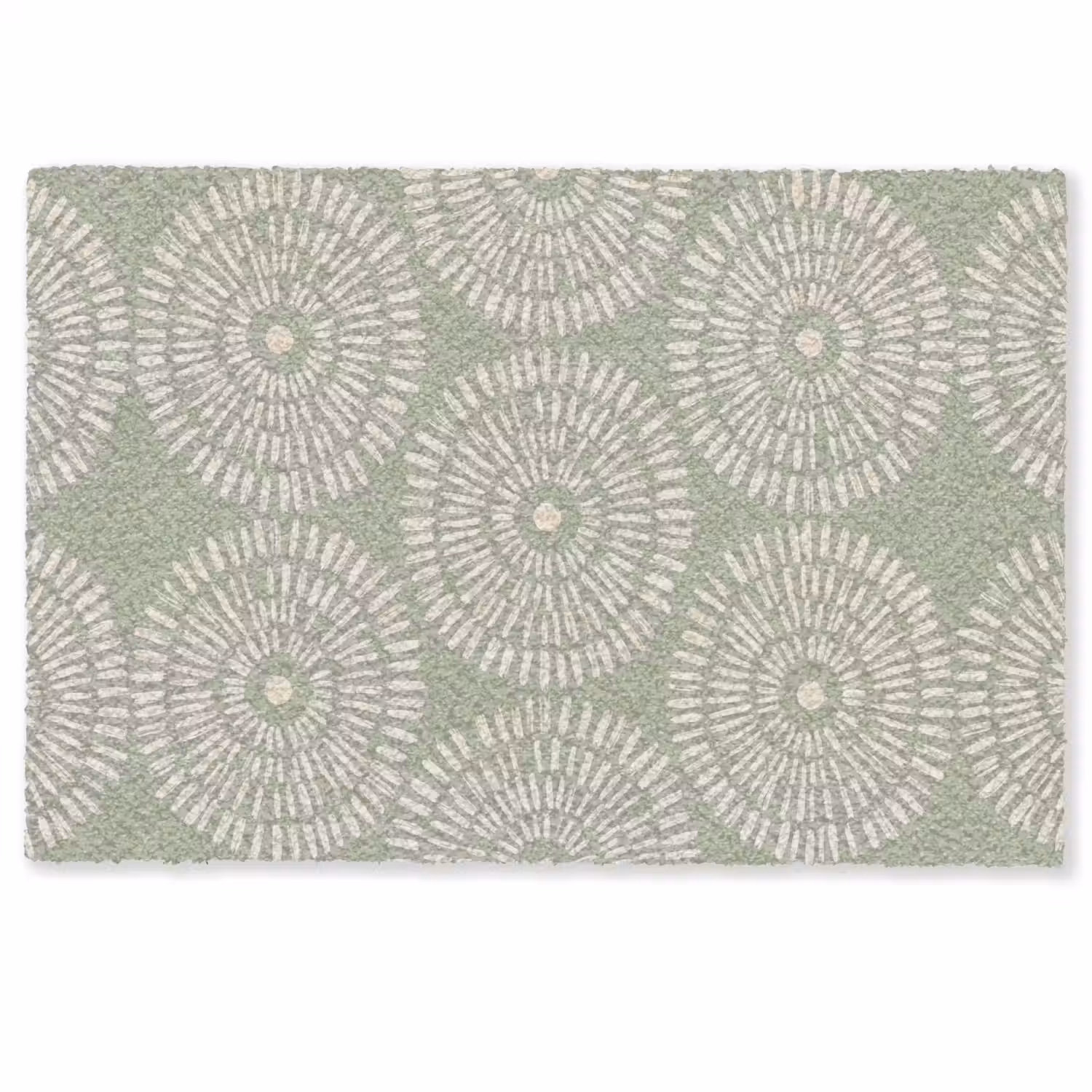 Patroon - Cirkels - Abstract - Modern - Groen Deurmat klein -zkaufland3d