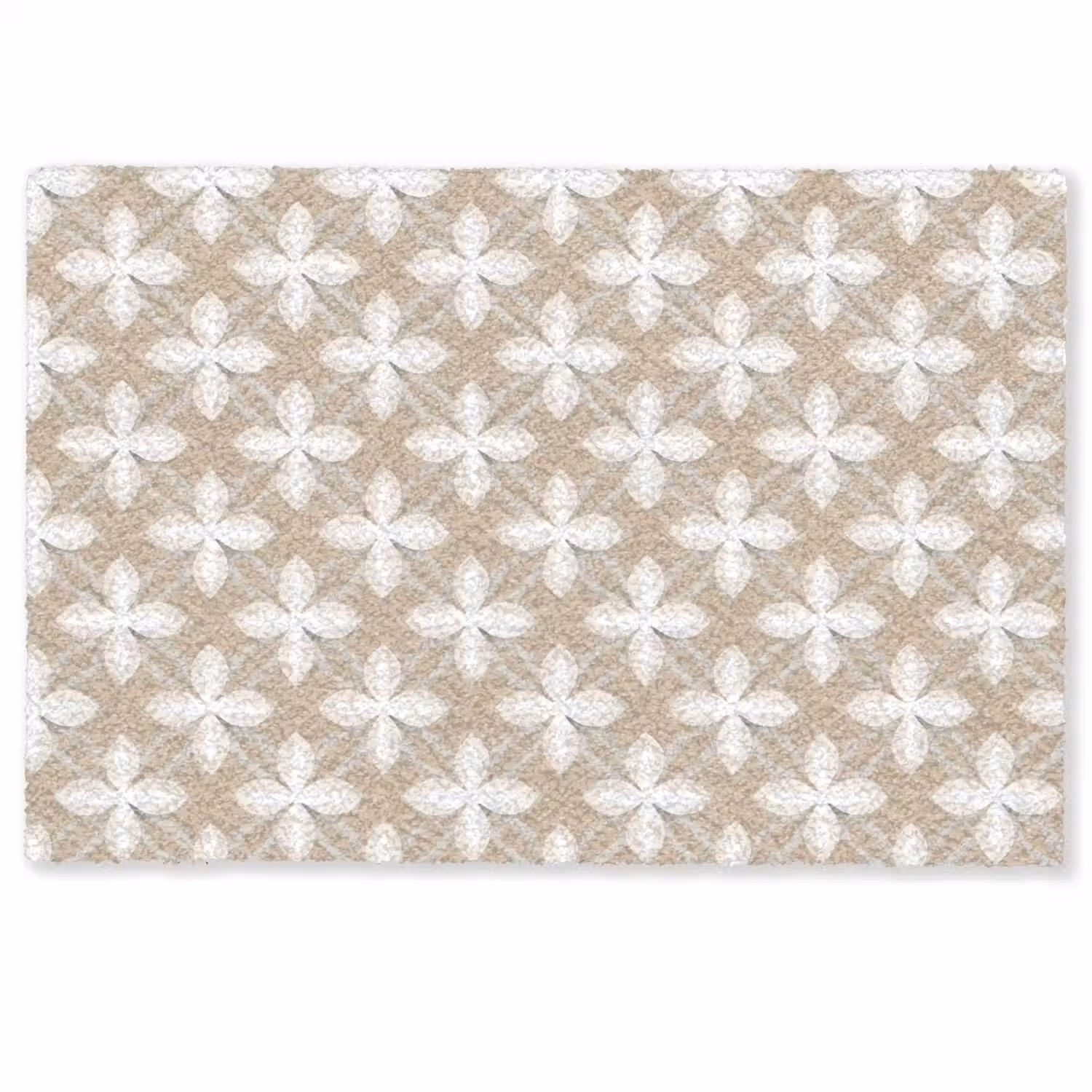 Patroon - Symmetrisch - Beige Deurmat klein 898 -zkaufland3d