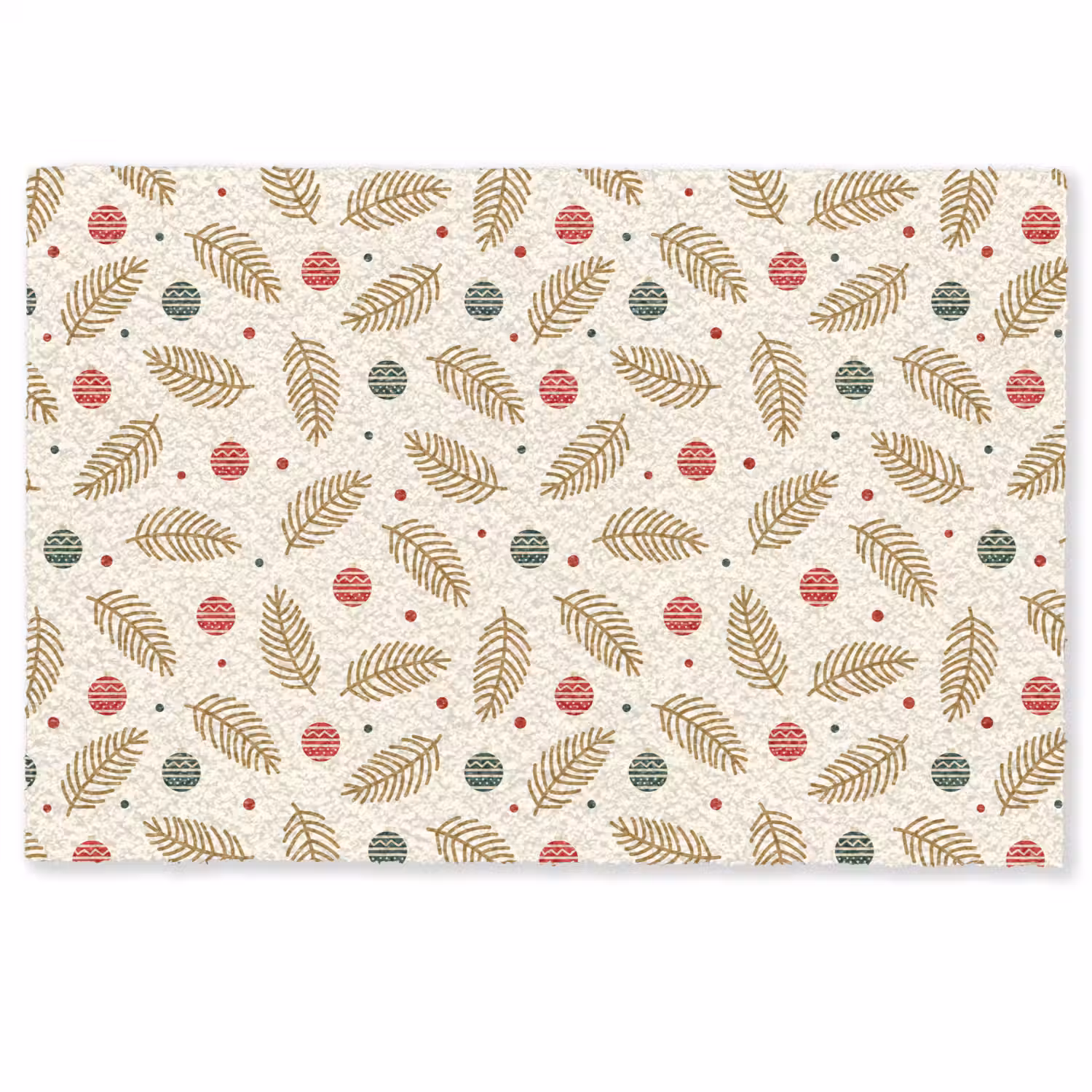 Patroon - Kerst - Symbolen - Beige Deurmat klein 898 -zkaufland3d