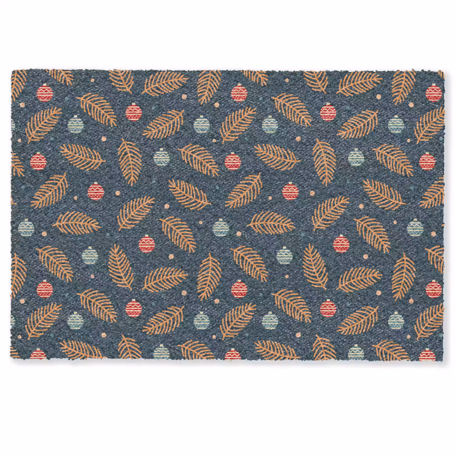 Patroon - Kerst - Symbolen - Donkerblauw Deurmat klein 898 -zkaufland3d