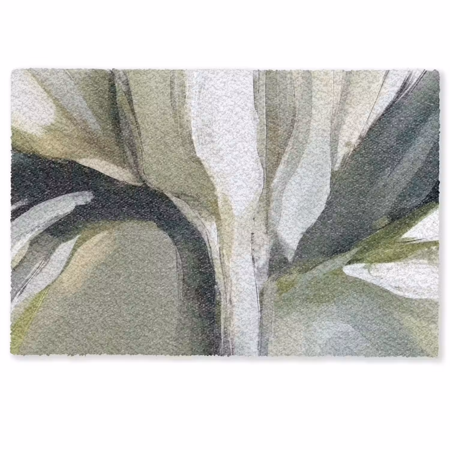 Natuur - Abstract - Groen - Penseelstreken Deurmat klein -zkaufland3d