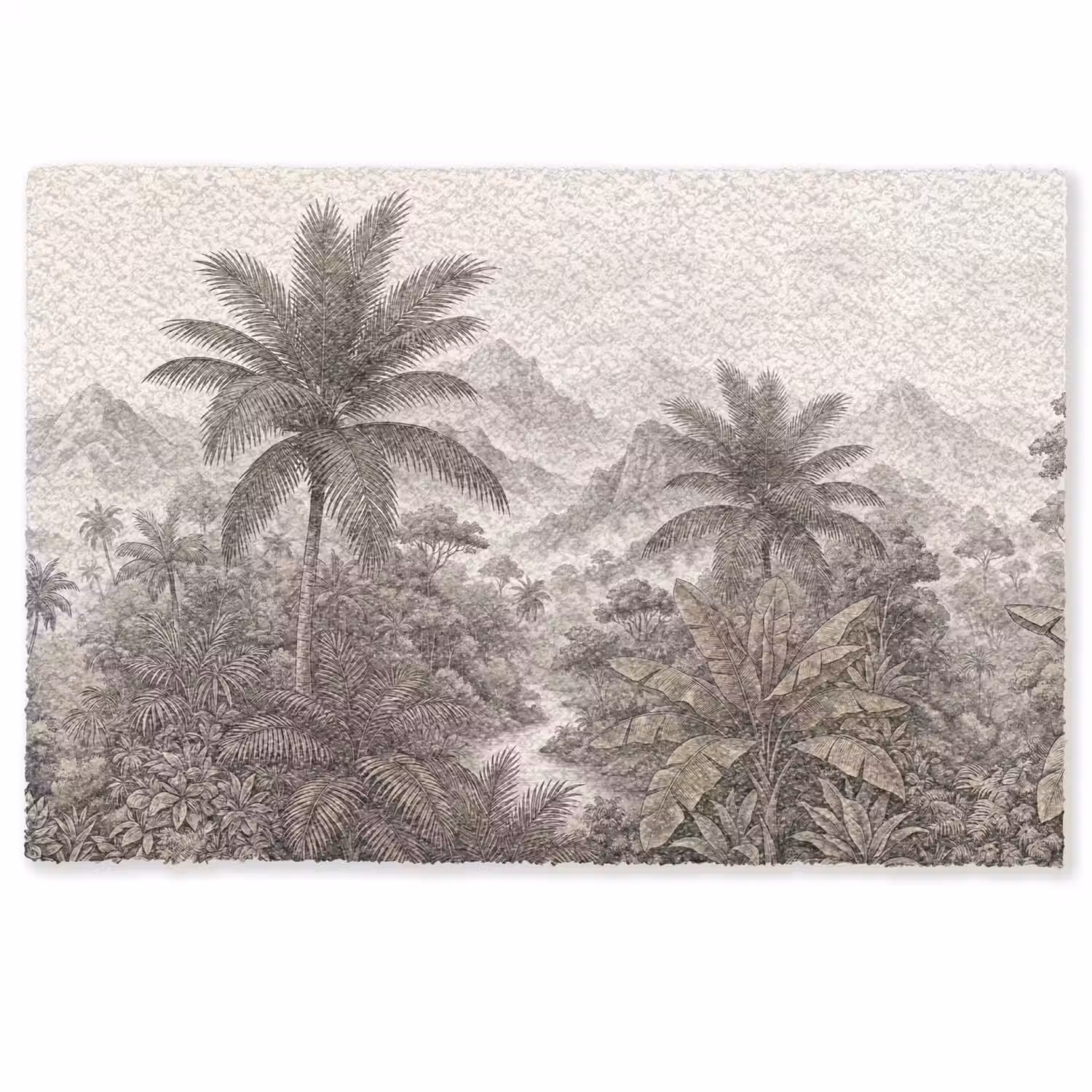 Natuur - Bergen - Rivier - Tropisch - Vintage Deurmat klein -zkaufland3d