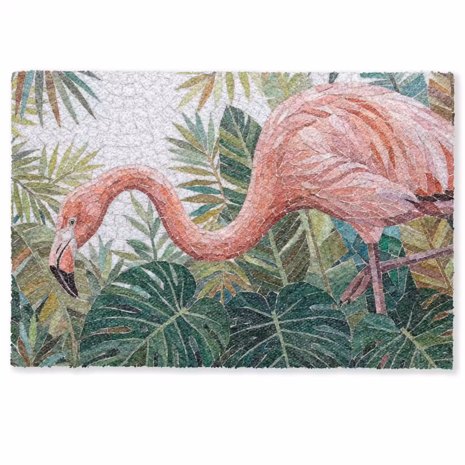 Natuur - Bladeren - Abstract - Groen - Vogel Deurmat klein -zkaufland3d