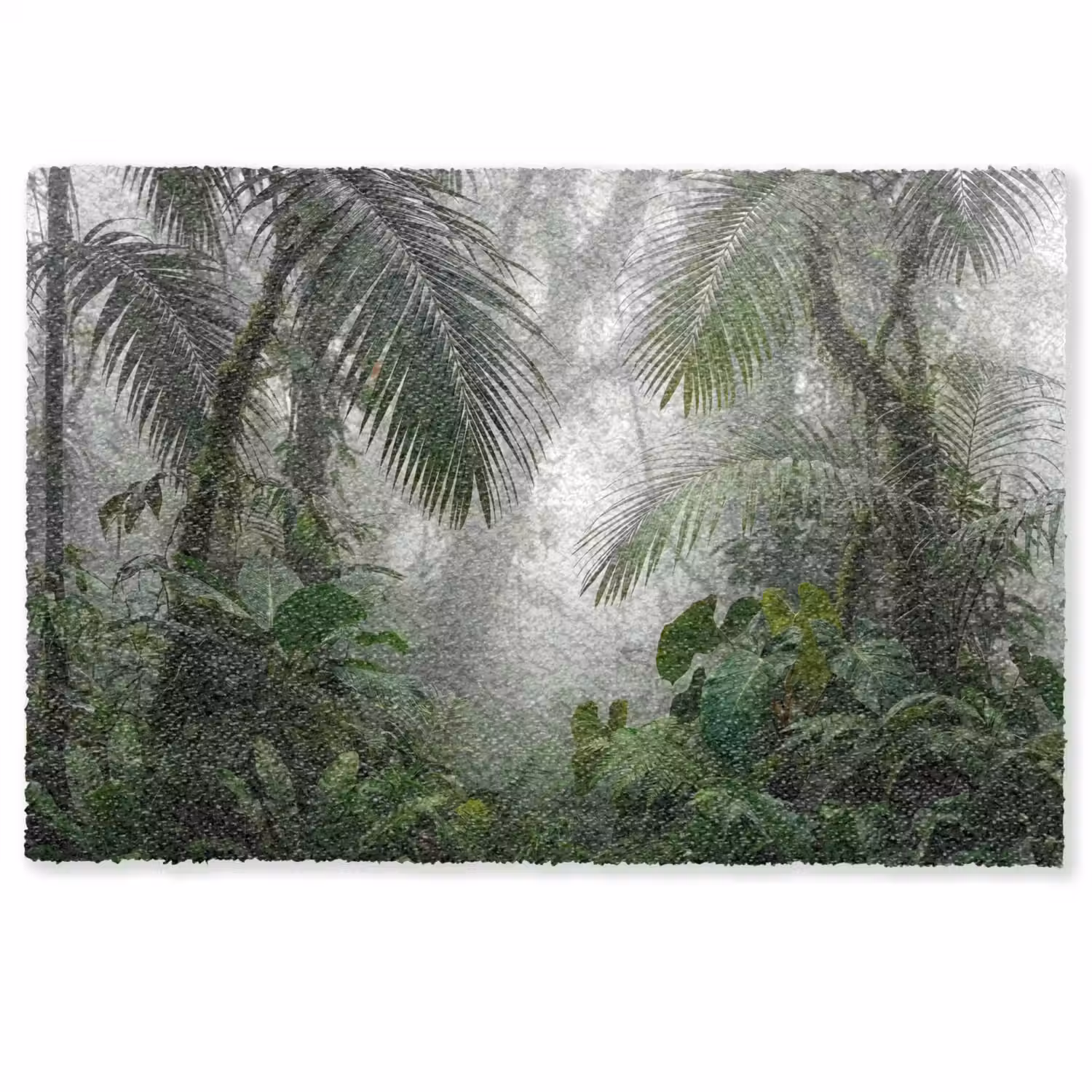Natuur - Jungle - Mist - Tropisch - Groen Deurmat klein -zkaufland3d
