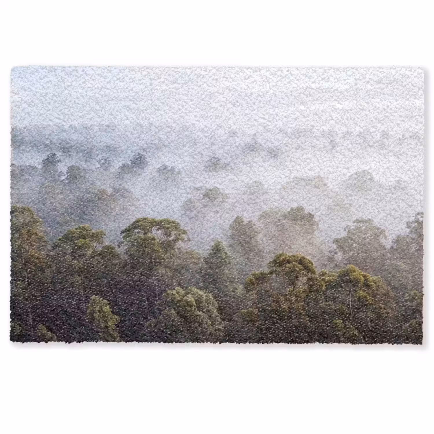 Natuur - Mist - Bos - Ochtend - Goud Deurmat klein -zkaufland3d