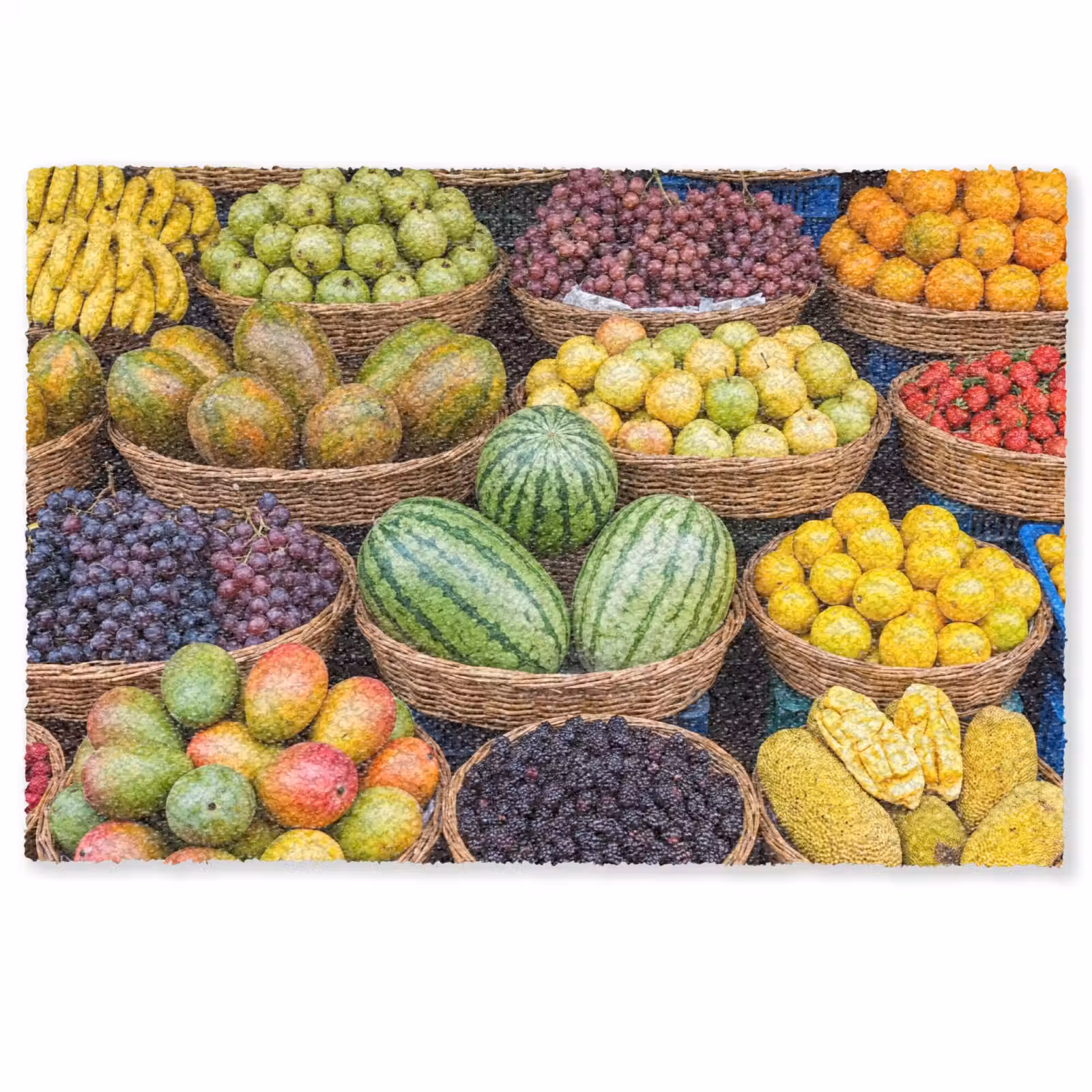 Fußmatte - Obst – Markt – Bunt - Fruit - Markt - Kleurrijk Deurmat klein