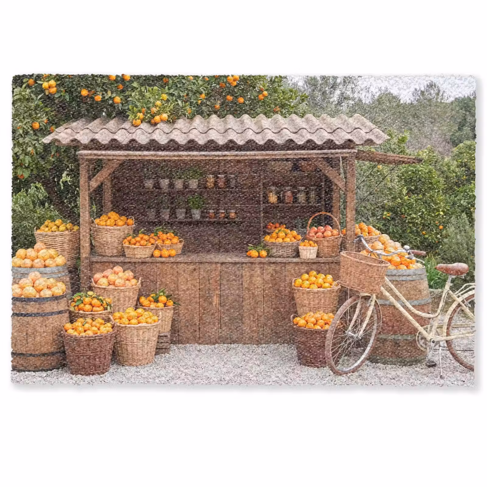 Fußmatte - Obst – Markt – Ländlich - Fruit - Markt - Landelijk Deurmat klein