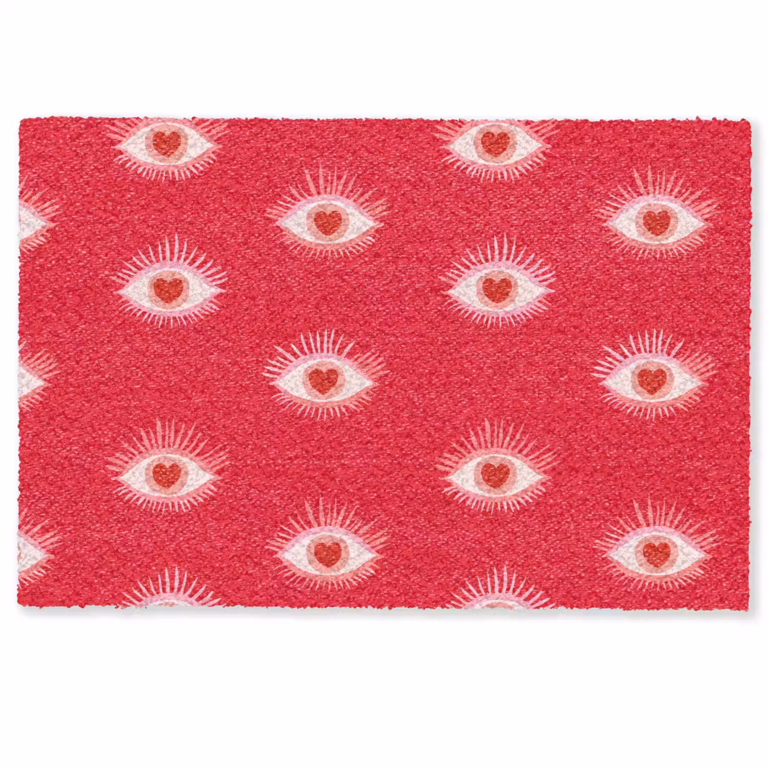 Ogen - Hart - Abstract - Rood - Roze Deurmat klein 898 -zkaufland3d