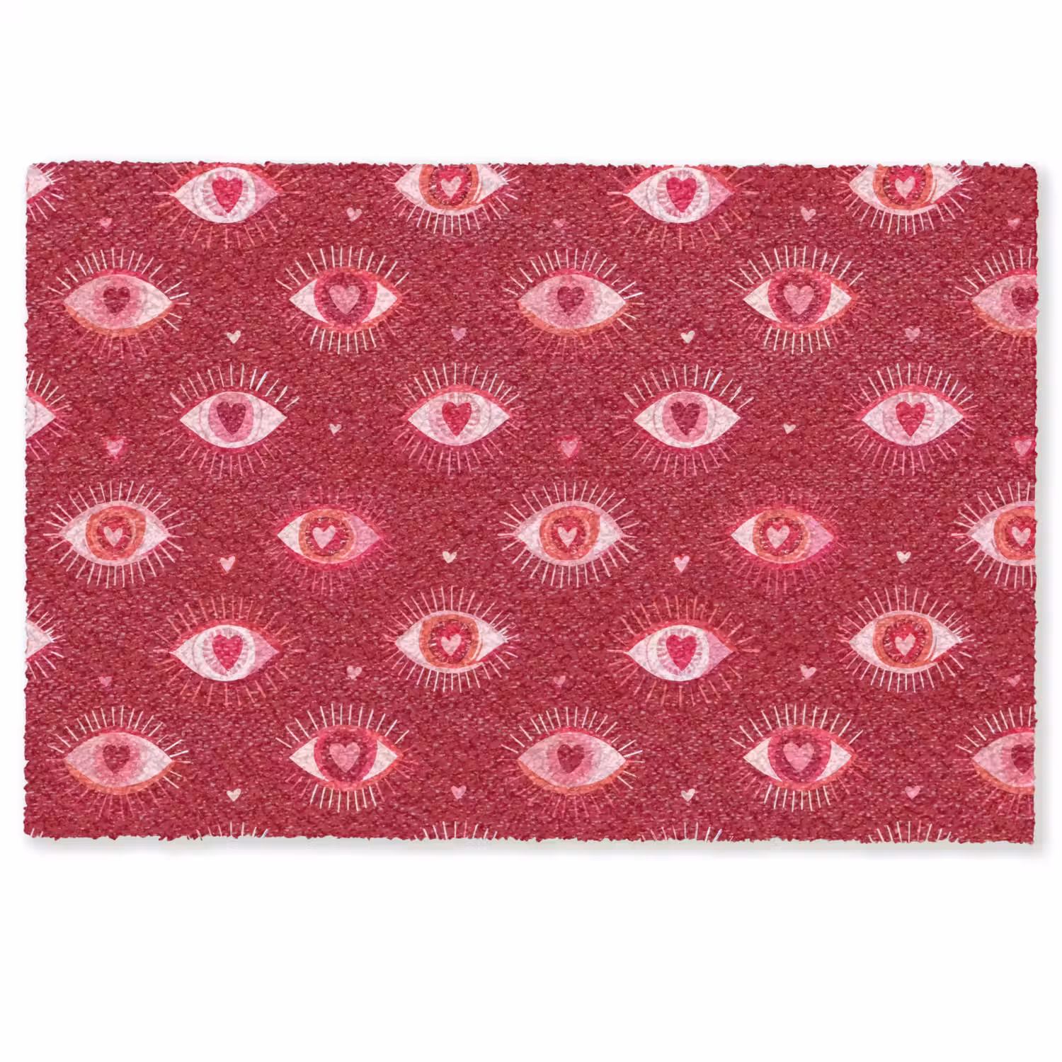 Ogen - Patroon - Roze - Donkerrood Deurmat klein 898 -zkaufland3d