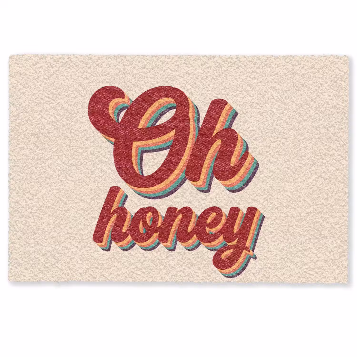 Oh honey - Rood - Schaduw Deurmat klein -zkaufland3d