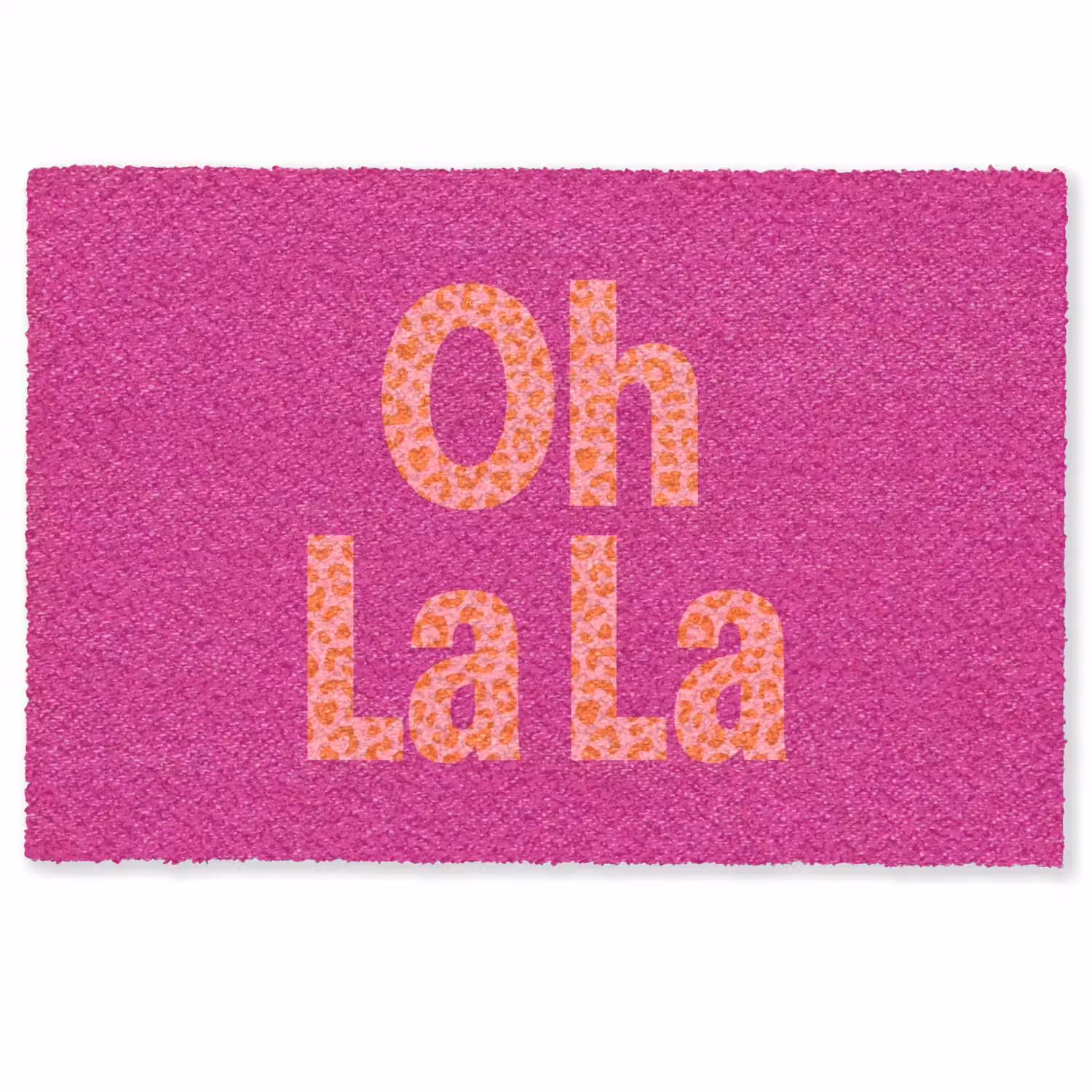 Oh la la - Luipaardprint - Roze Deurmat klein -zkaufland3d