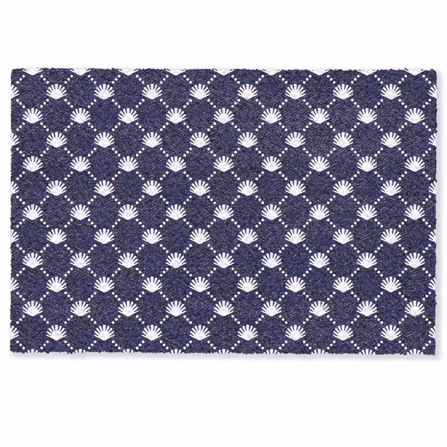 Oceaan - Schelp - Blauw - Wit Deurmat klein 898 -zkaufland3d