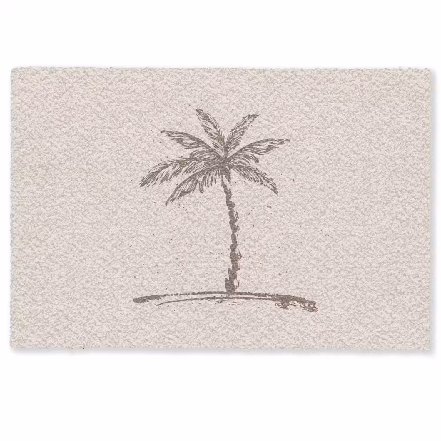 Palmboom - Bruin - Beige - Tropisch Deurmat klein -zkaufland3d