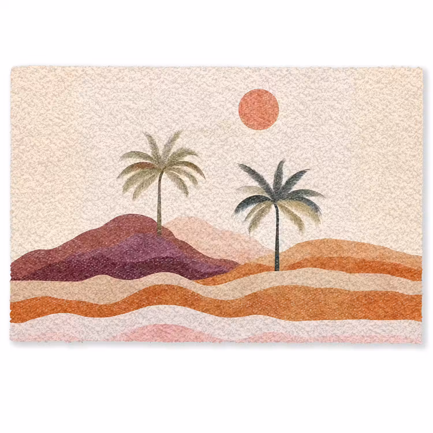 Palmbomen - Abstract - Zon - Heuvels Deurmat klein -zkaufland3d