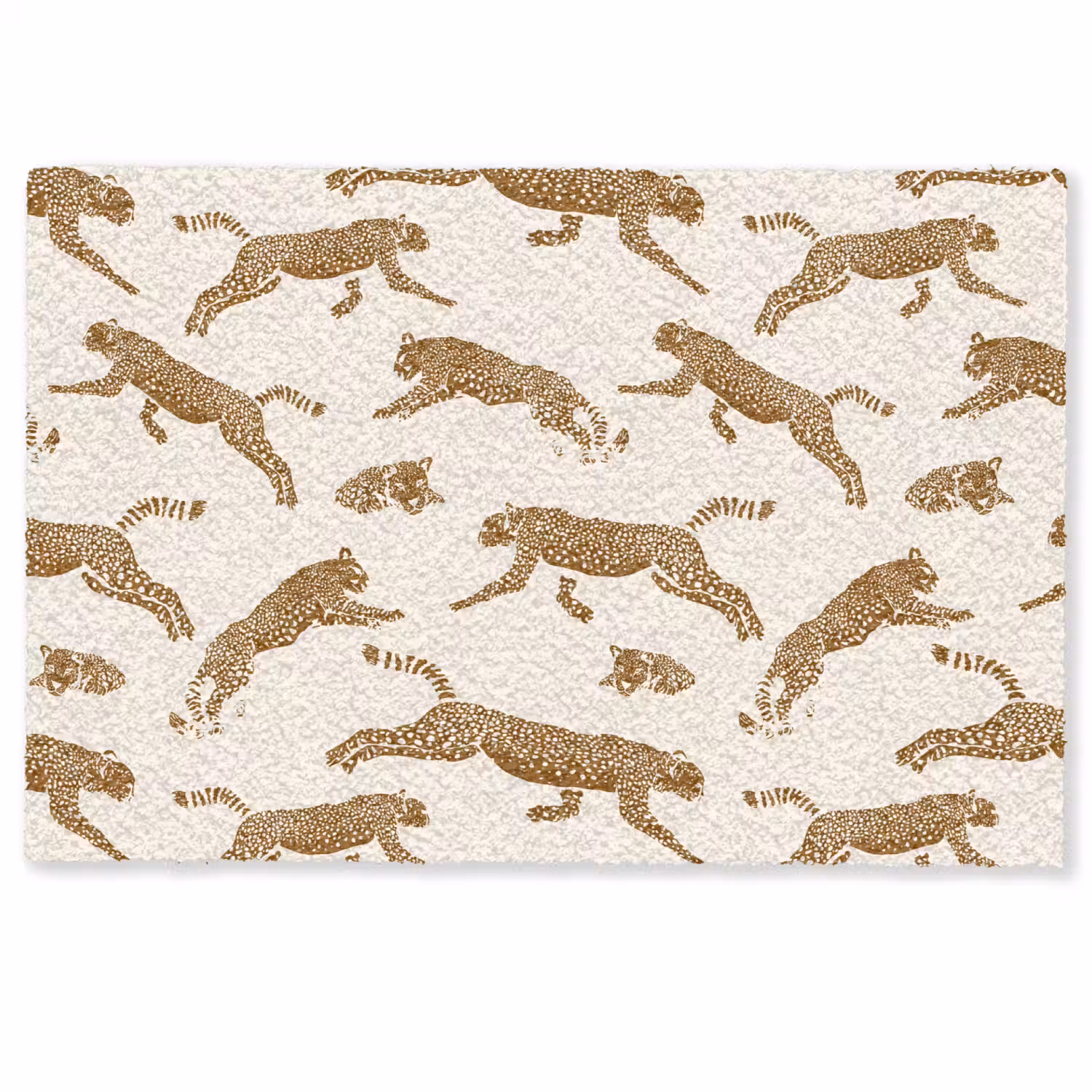 Panters - Dieren - Beige - Bruin - Patroon Deurmat klein -zkaufland3d