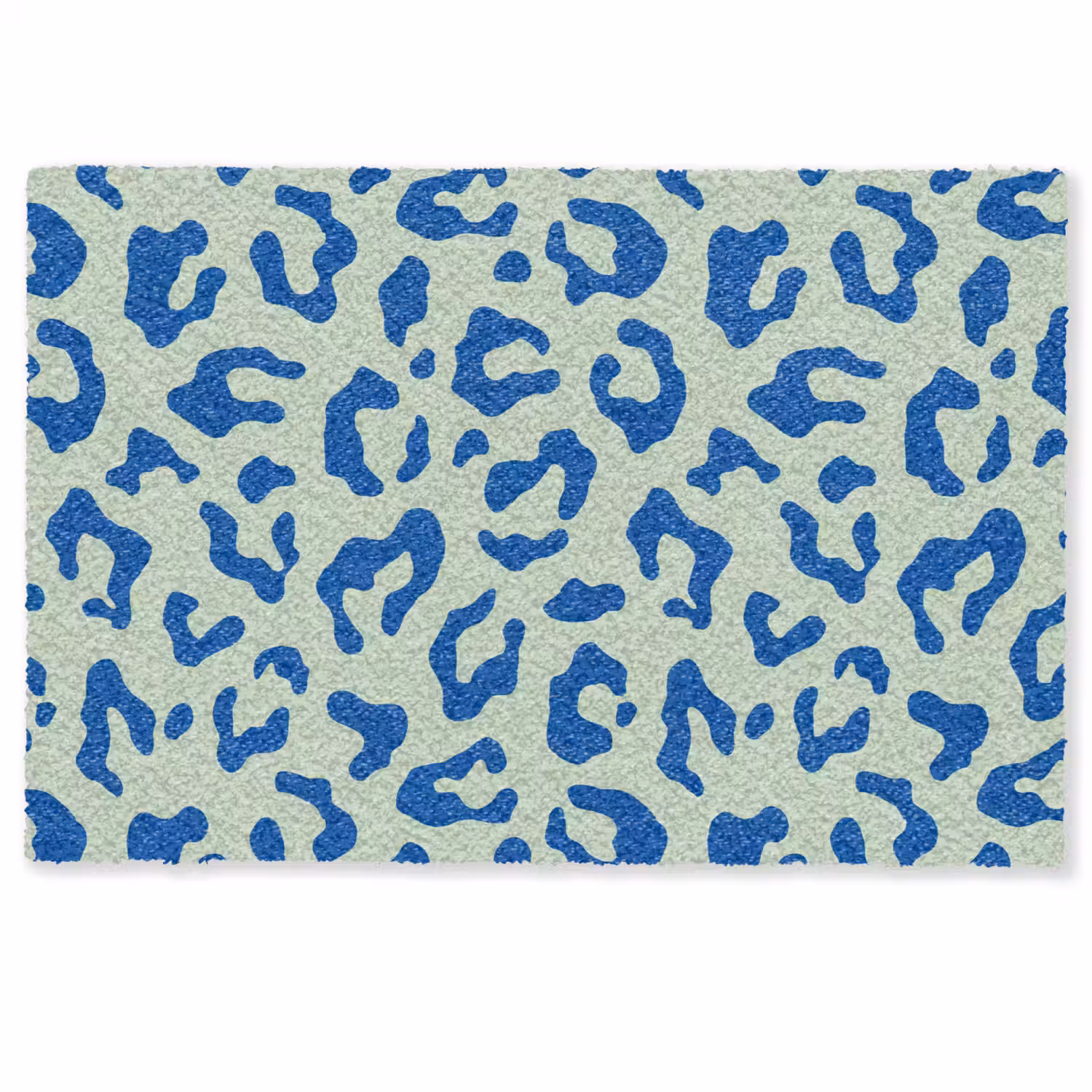 Panterprint - Blauw - Groen - Dierenprint Deurmat klein -zkaufland3d