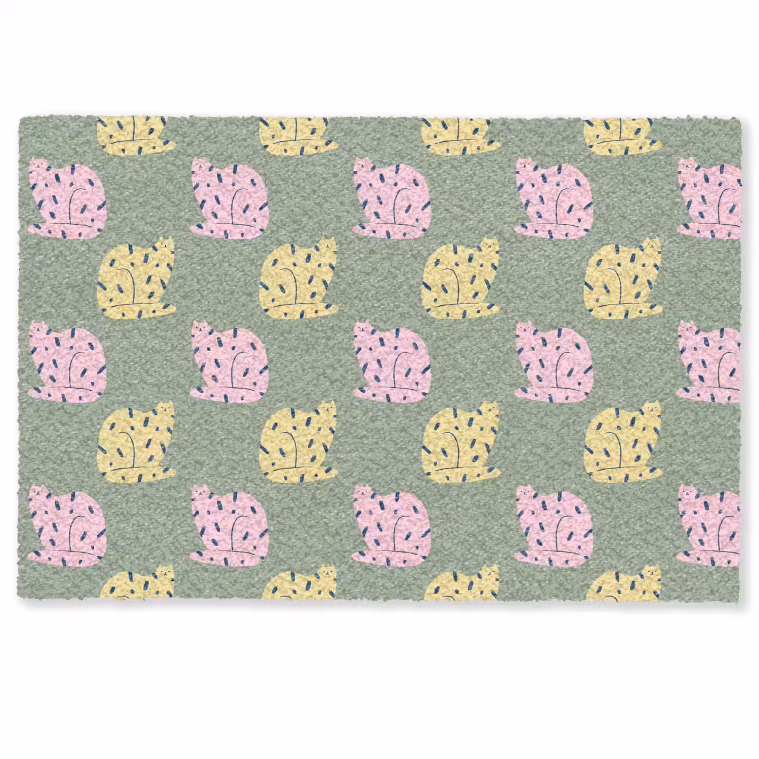 Pastel - Katten - Vlekjes - Groen Deurmat klein 898 -zkaufland3d