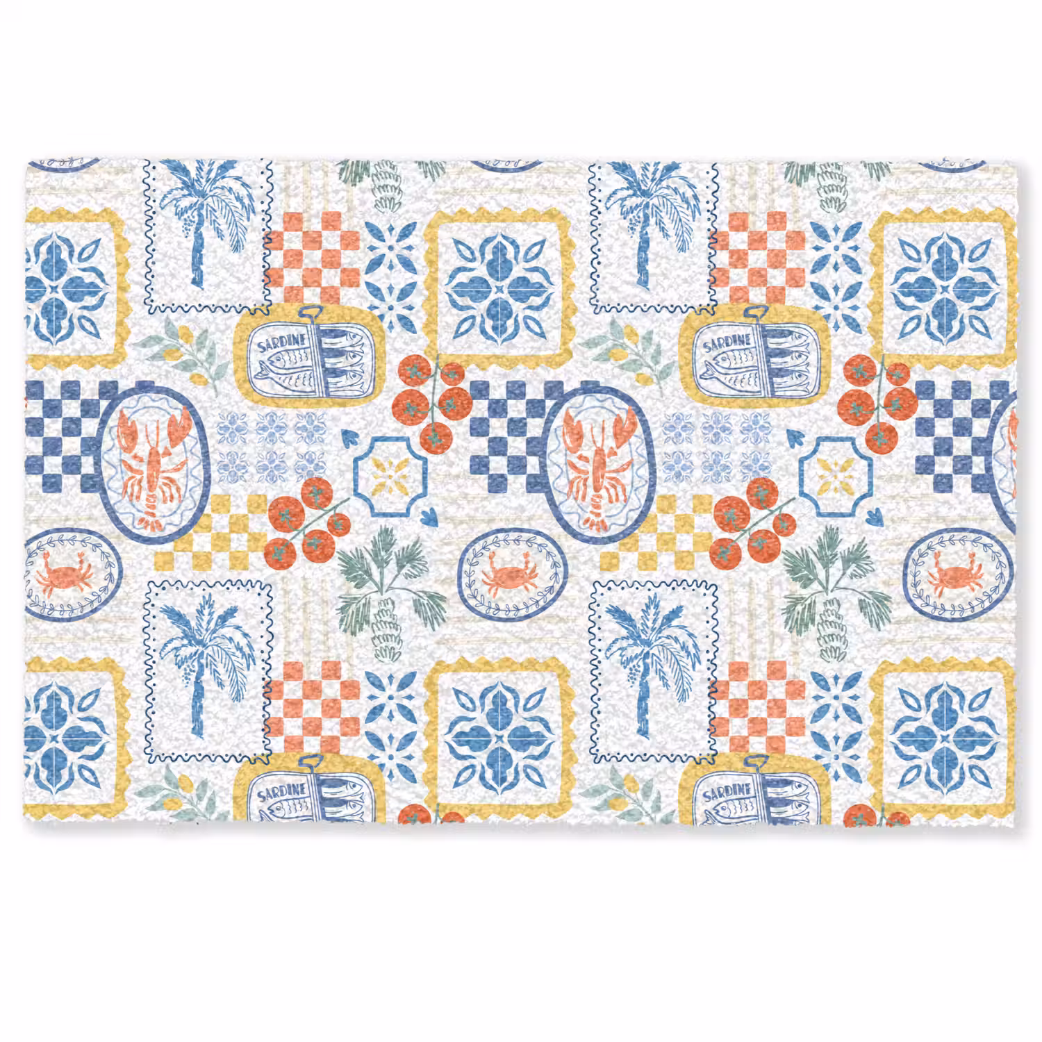Patroon - Illustraties - Mediterraans Deurmat klein 898 -zkaufland3d