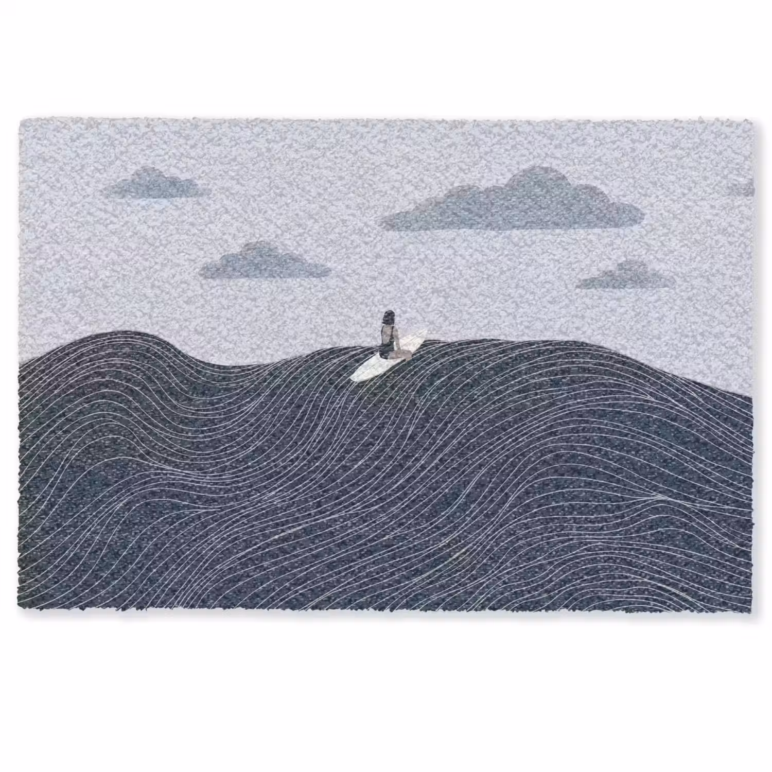Persoon - Surfen - Oceaan - Natuur - Modern Deurmat klein -zkaufland3d