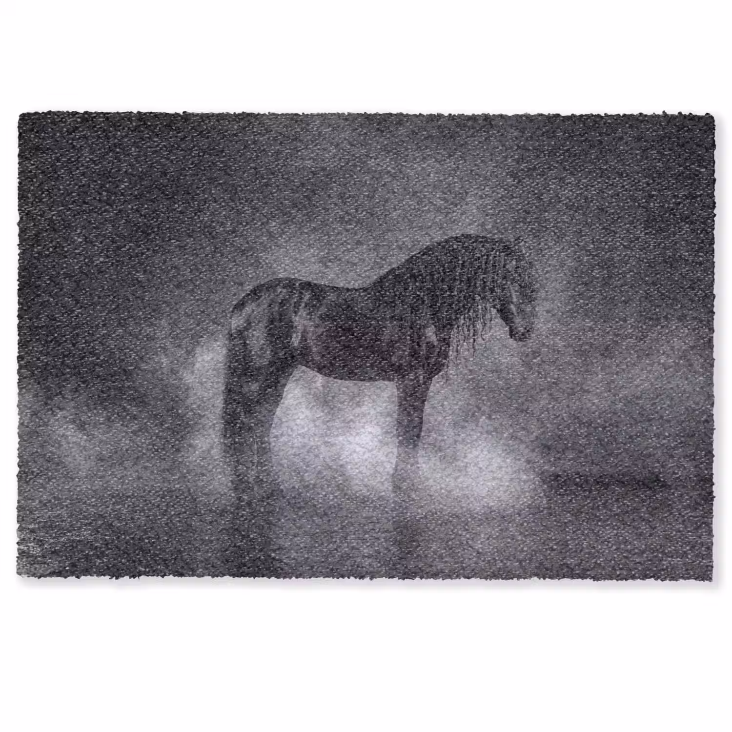 Paard - Magisch - Zwart Deurmat klein -zkaufland3d