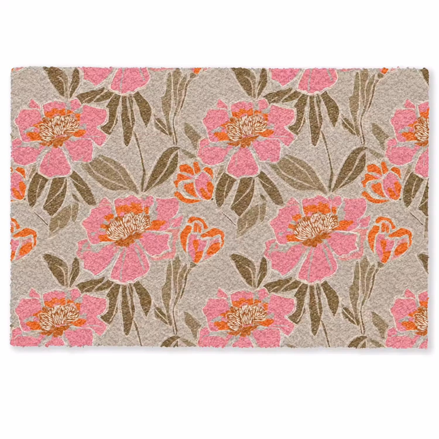 Pioenrozen - Patroon - Roze Deurmat klein 898 -zkaufland3d