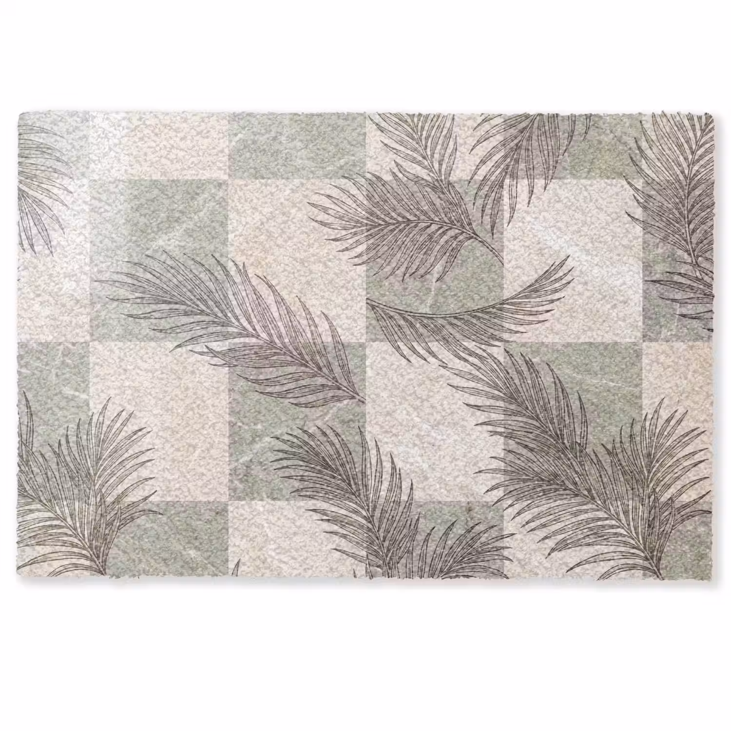 Planten - Bladeren - Marmer - Modern - Groen Deurmat klein -zkaufland3d