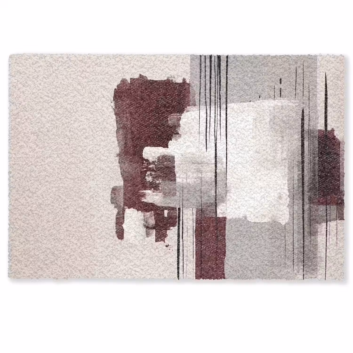 Penseelstreken - Abstract - Lijnen - Rood Deurmat klein -zkaufland3d