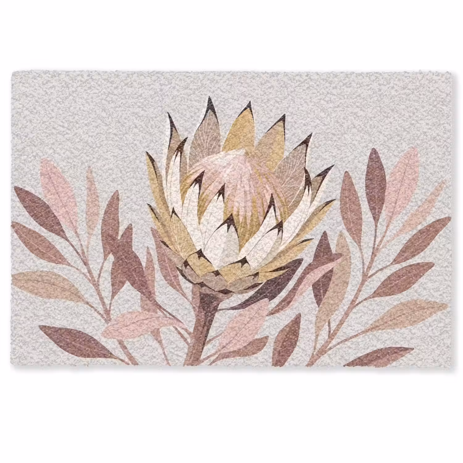 Protea - Bloem - Botanisch - Beige Deurmat klein -zkaufland3d