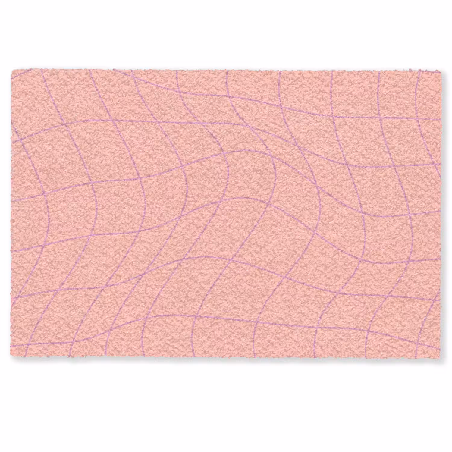 Hokjes patroon - Roze - Paars - Golvende lijnen Deurmat klein -zkaufland3d