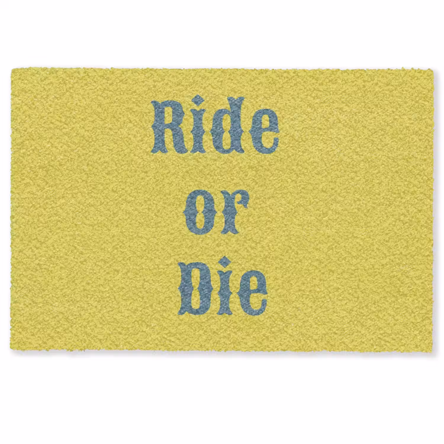 Ride or die - Geel - Blauw Deurmat klein -zkaufland3d