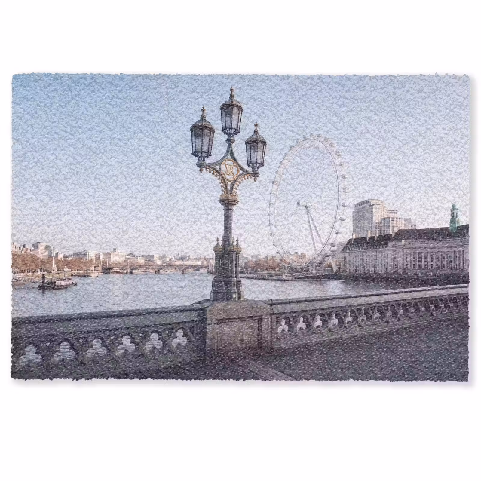 Fußmatte - Riesenrad – London – Stadt – Architektur – Brücke - Reuzenrad - Londen - Stad - Architectuur - Brug Deurmat klein