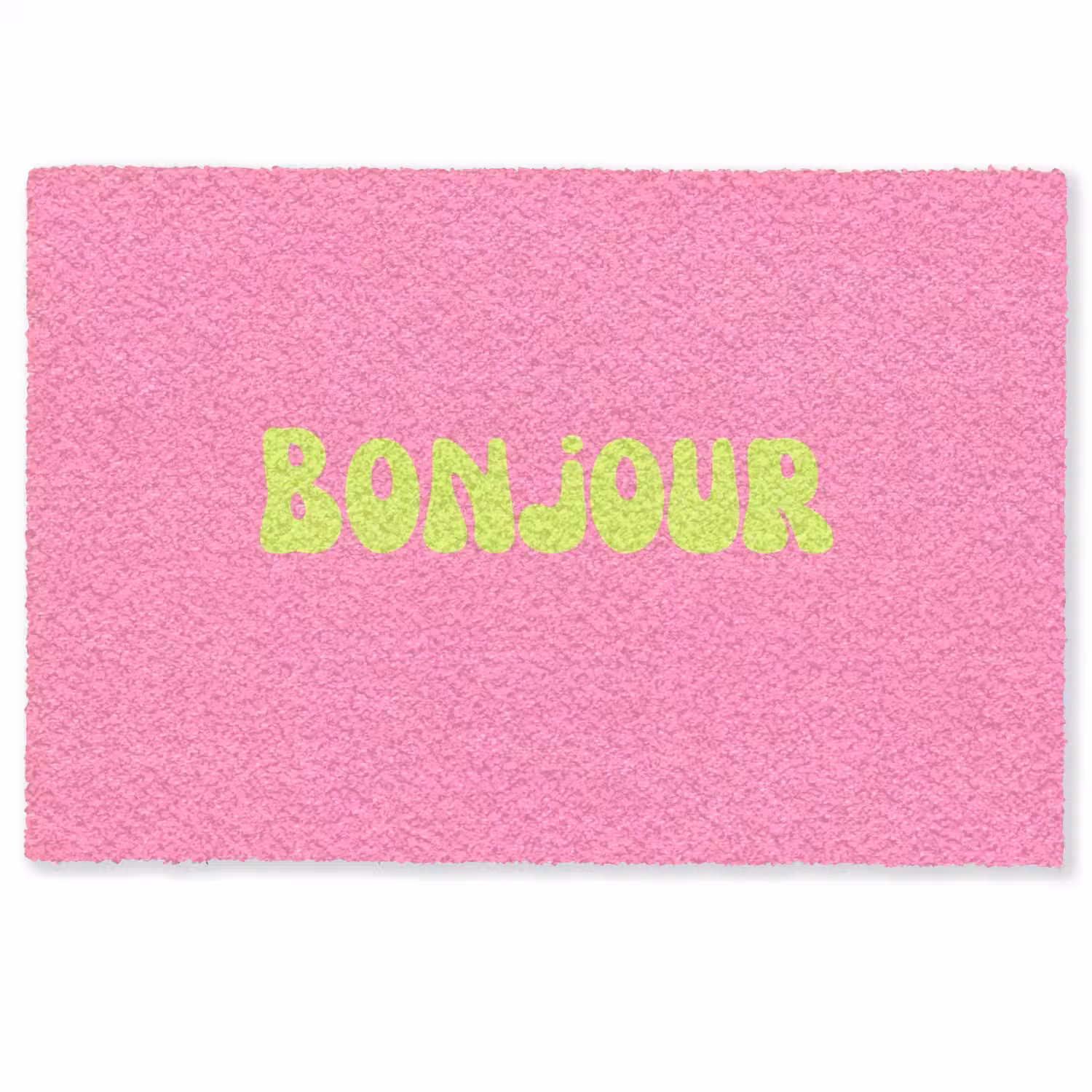 Roze - Groene bonjour - Organisch Deurmat klein -zkaufland3d