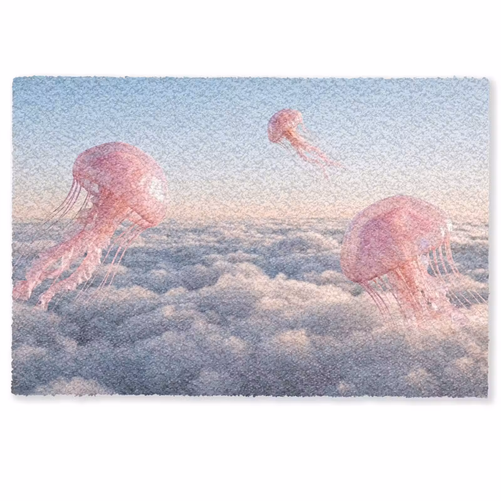 Fußmatte - Rosa Tier – Wolken - Roze dier - Wolken Deurmat klein