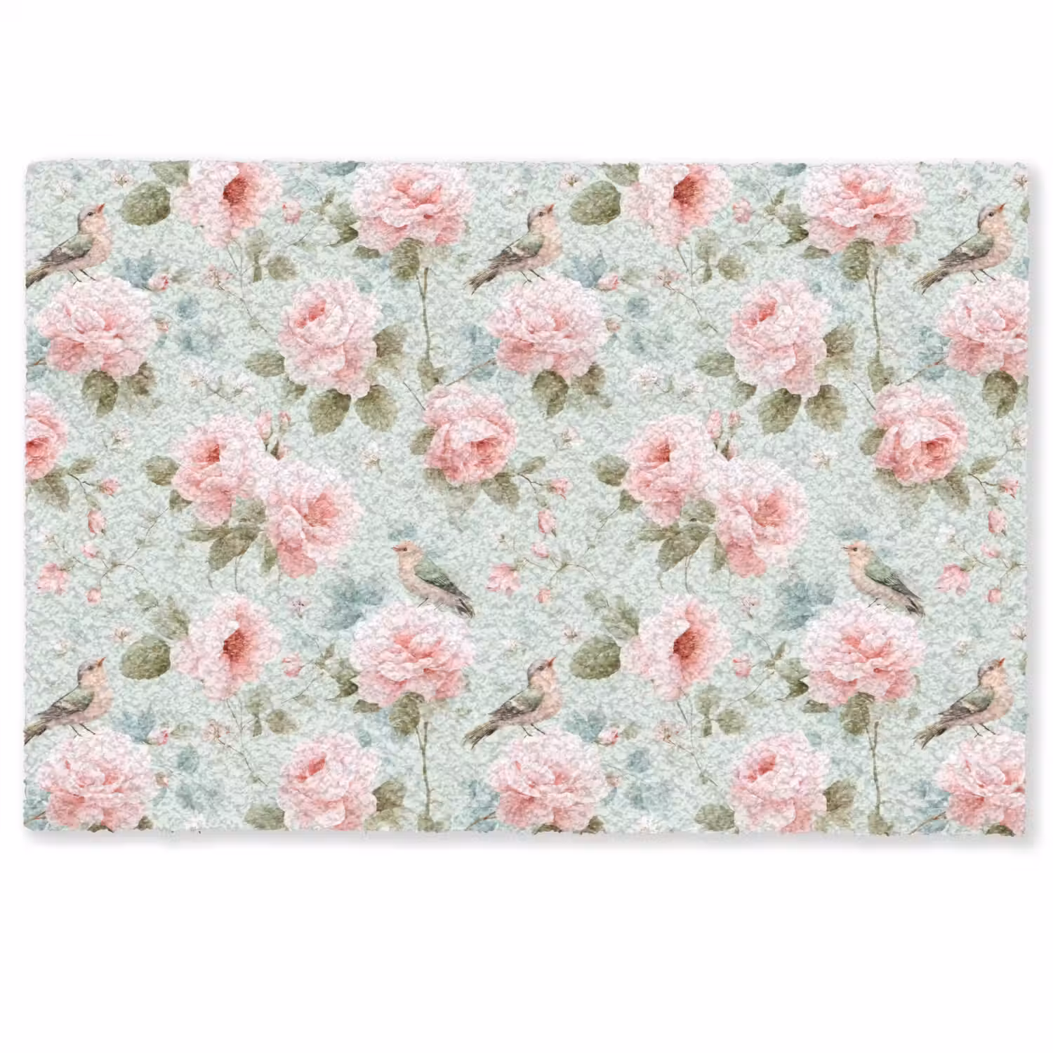 Rozen - Vogels - Pastel - Kleurrijk Deurmat klein 898 -zkaufland3d