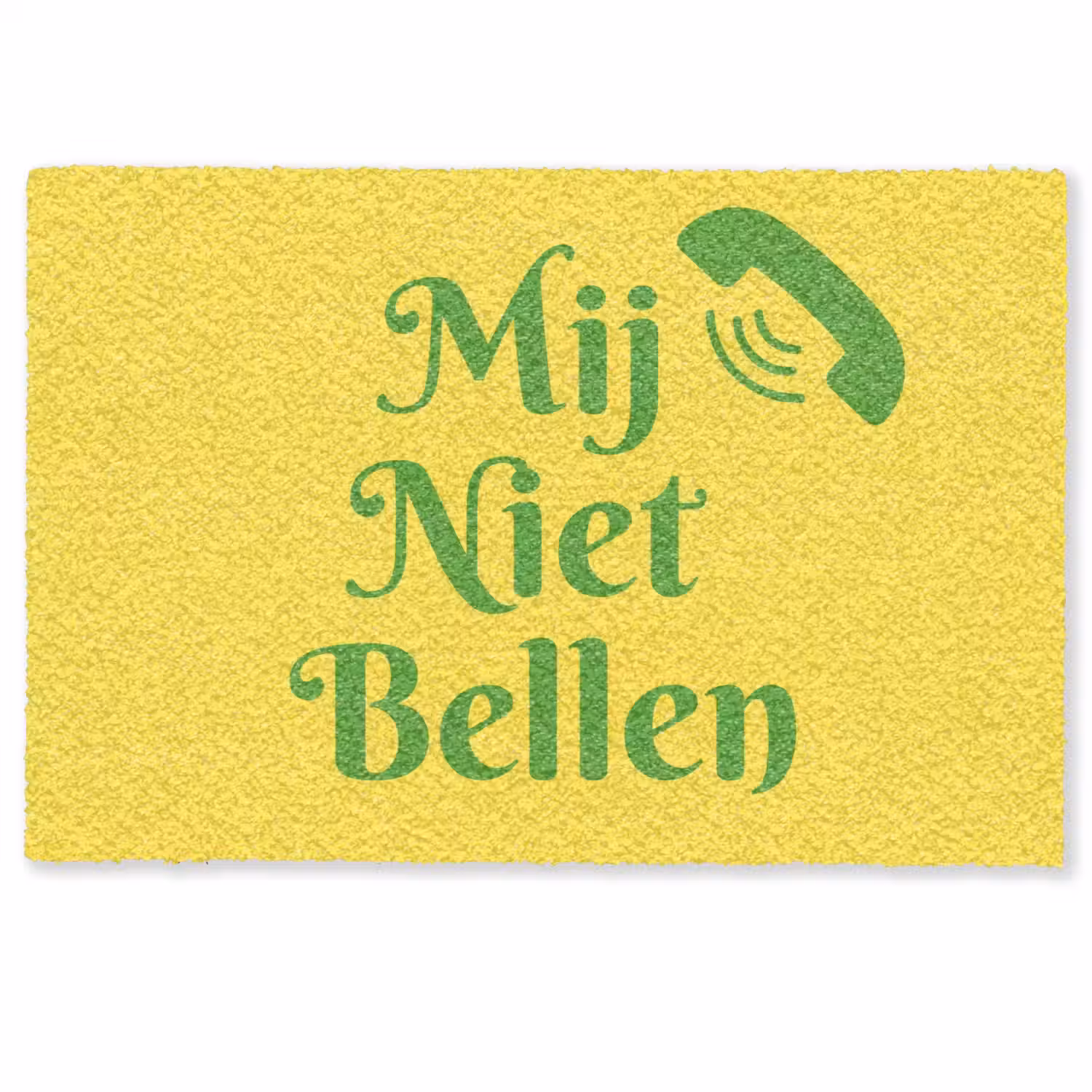 Mij niet bellen - Telefoon - Geel Deurmat klein -zkaufland3d