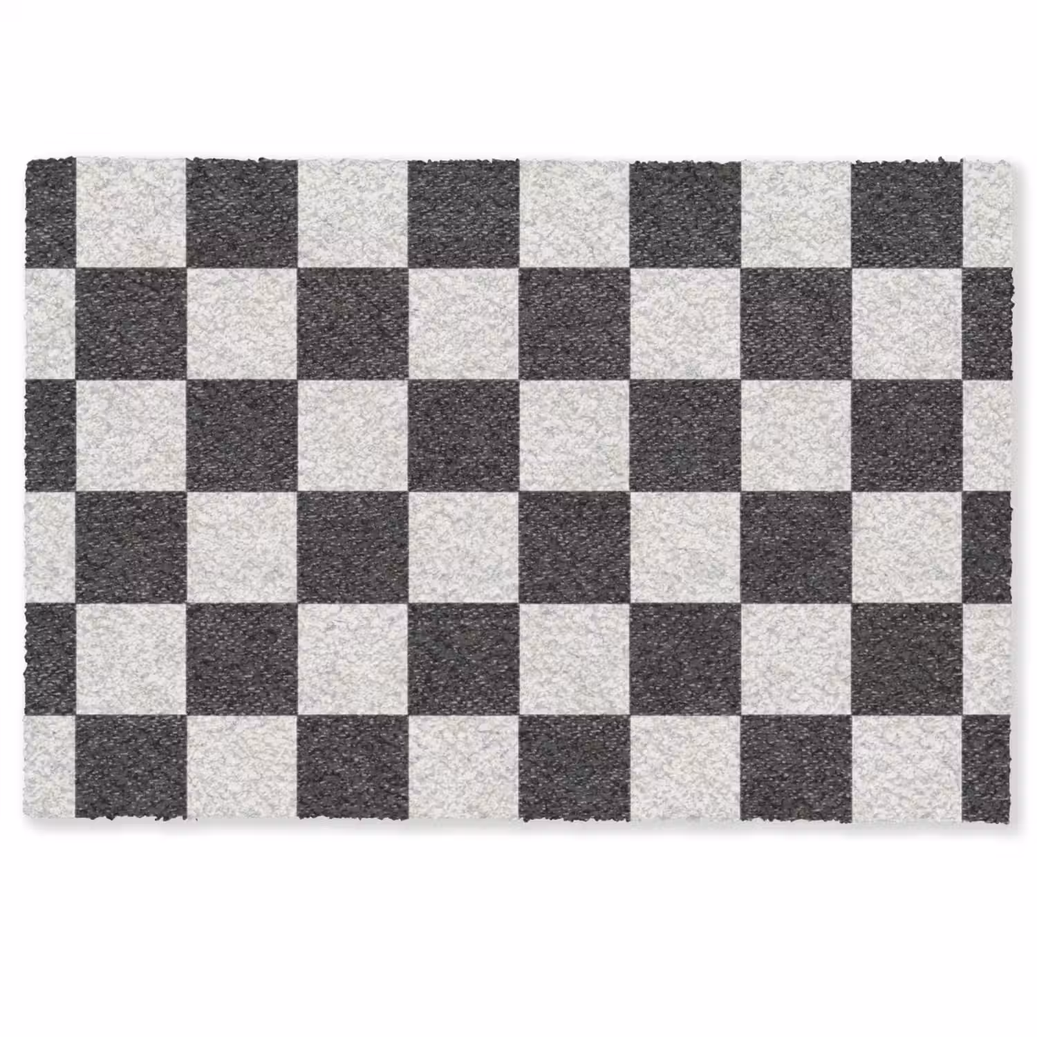 Dambord - Marmer - Zwart - Wit Deurmat klein 898 -zkaufland3d