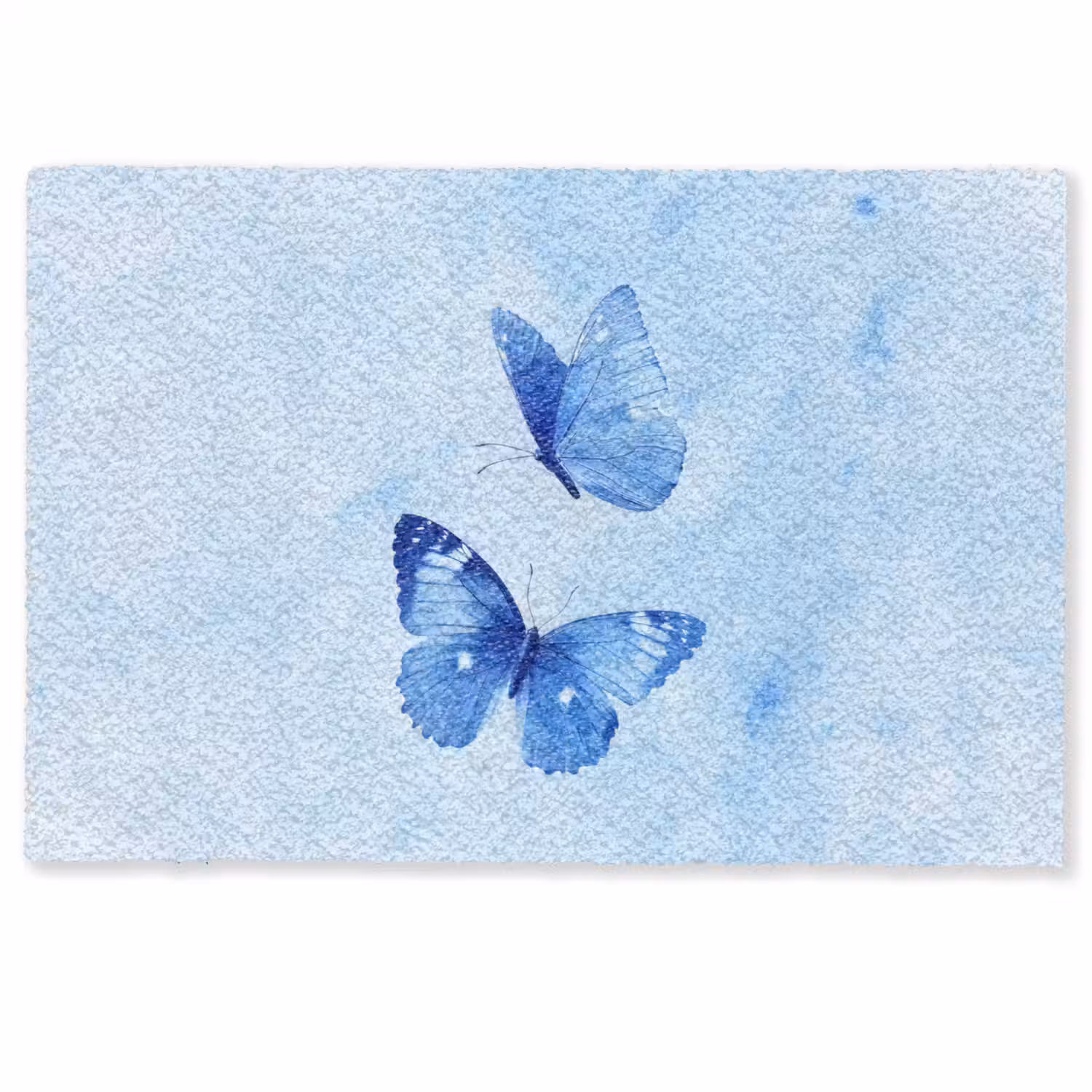 Vlinders - Sierlijk - Blauw Deurmat klein -zkaufland3d