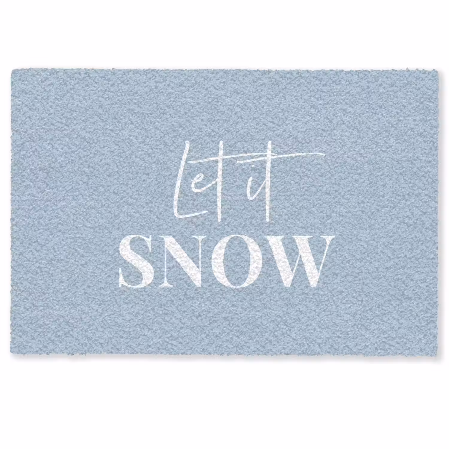 Sneeuw - Winter - Blauw - Let it snow Deurmat klein -zkaufland3d