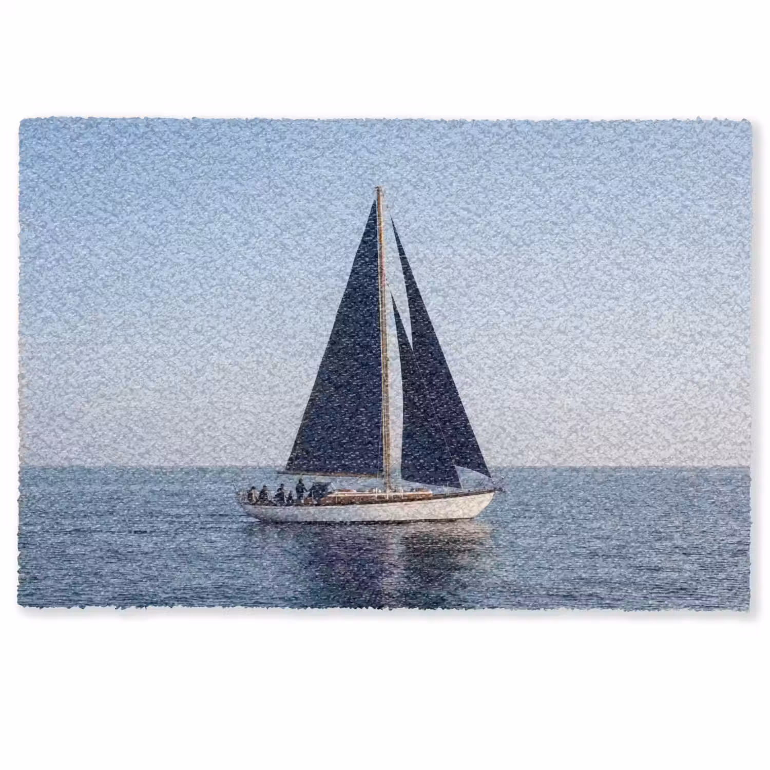 Zeilboot - Zee - Blauw Deurmat klein -zkaufland3d