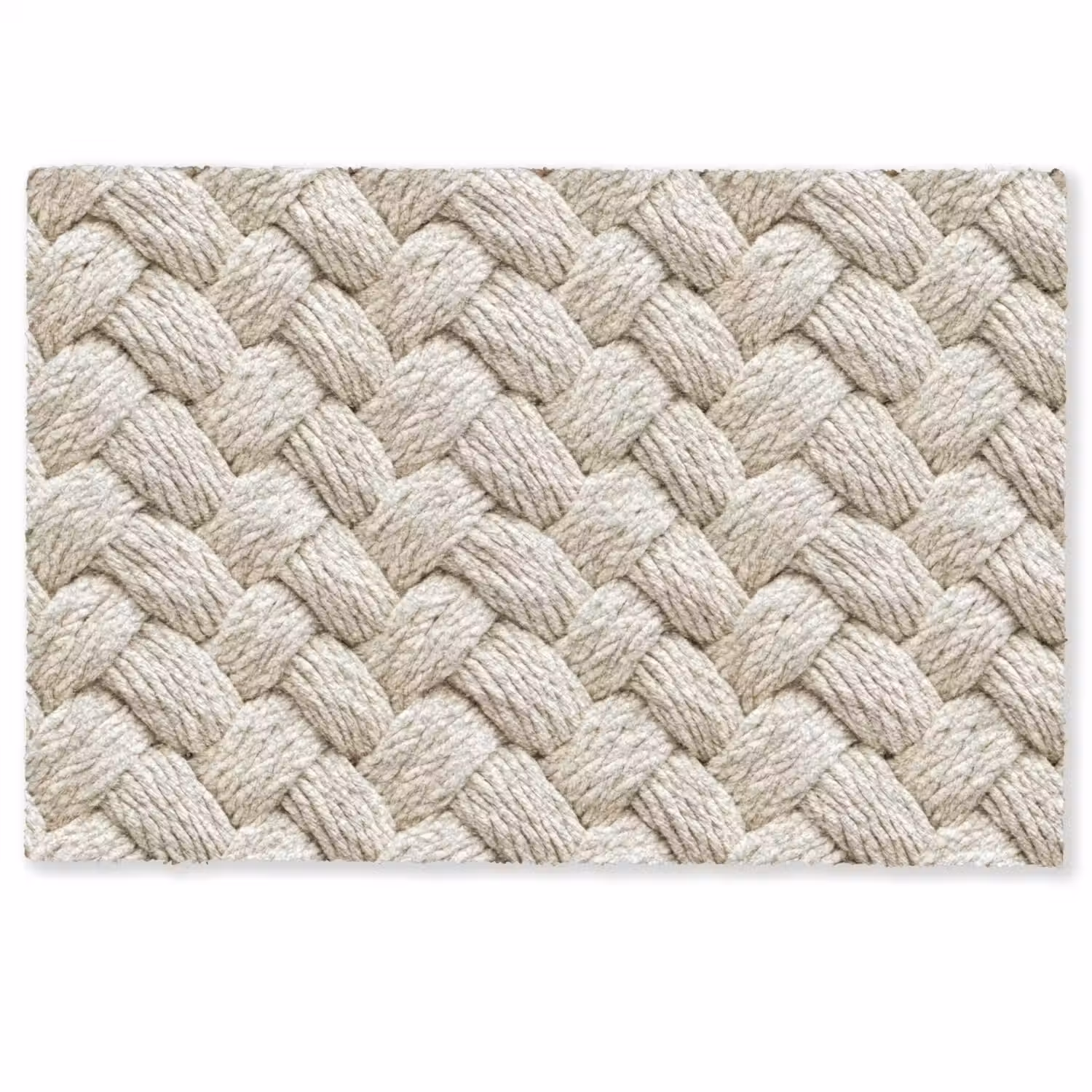 Touw - Gebreid - Beige Deurmat klein 898 -zkaufland3d