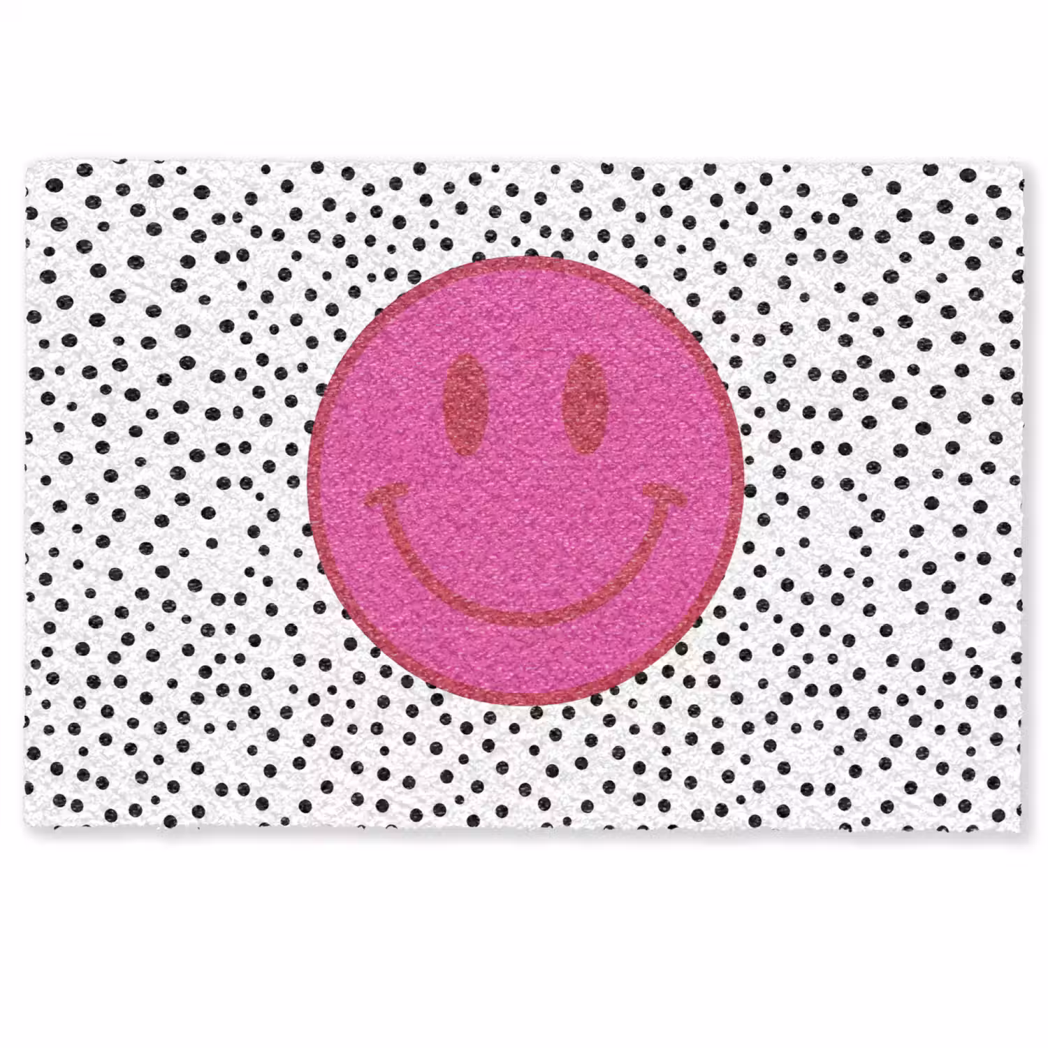 Smiley - Roze - Stippen Deurmat klein -zkaufland3d