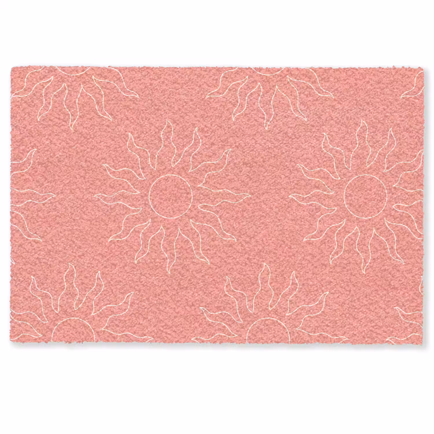 Zonnen - Print - Roze - Wit - Zomer Deurmat klein -zkaufland3d