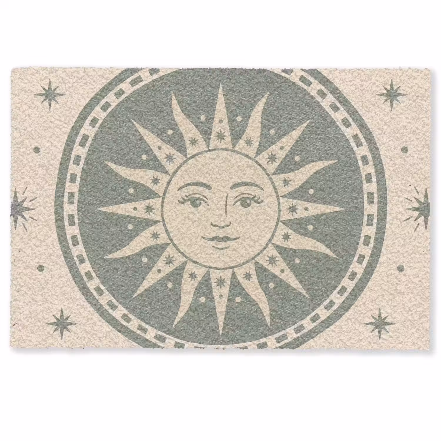 Zon - Sterren - Astrologie - Vintage - Groen Deurmat klein -zkaufland3d