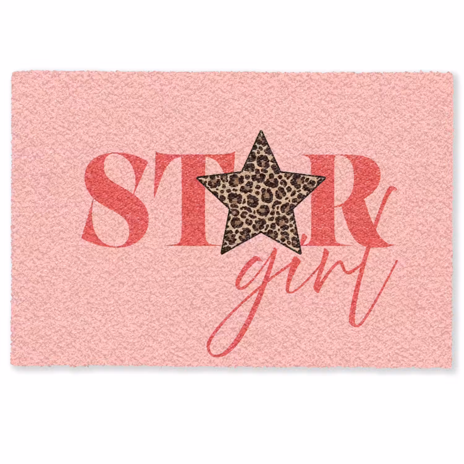 Star girl - Roze - Panter - Ster Deurmat klein -zkaufland3d