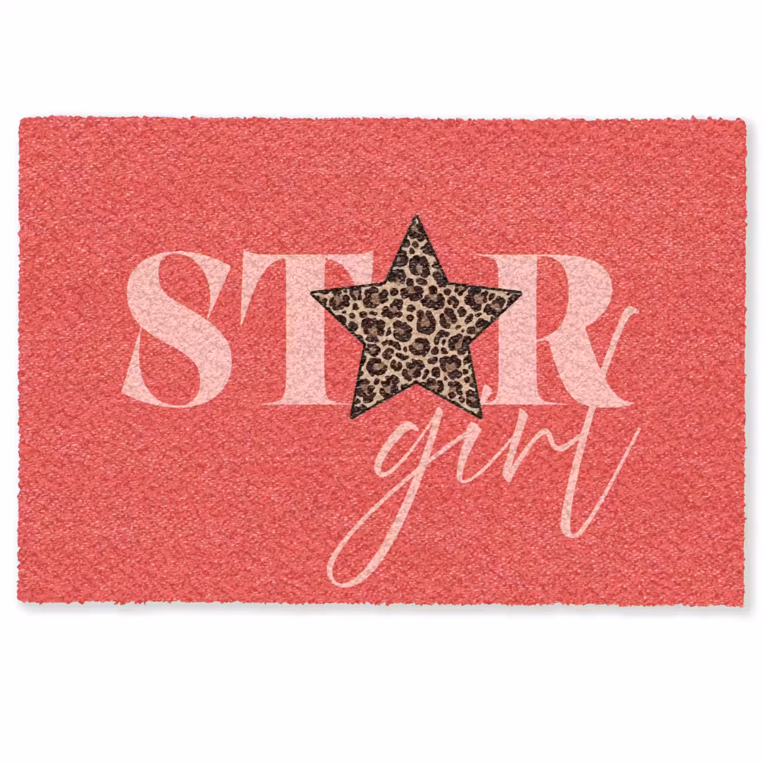 Star girl - Rood - Panter - Ster Deurmat klein -zkaufland3d