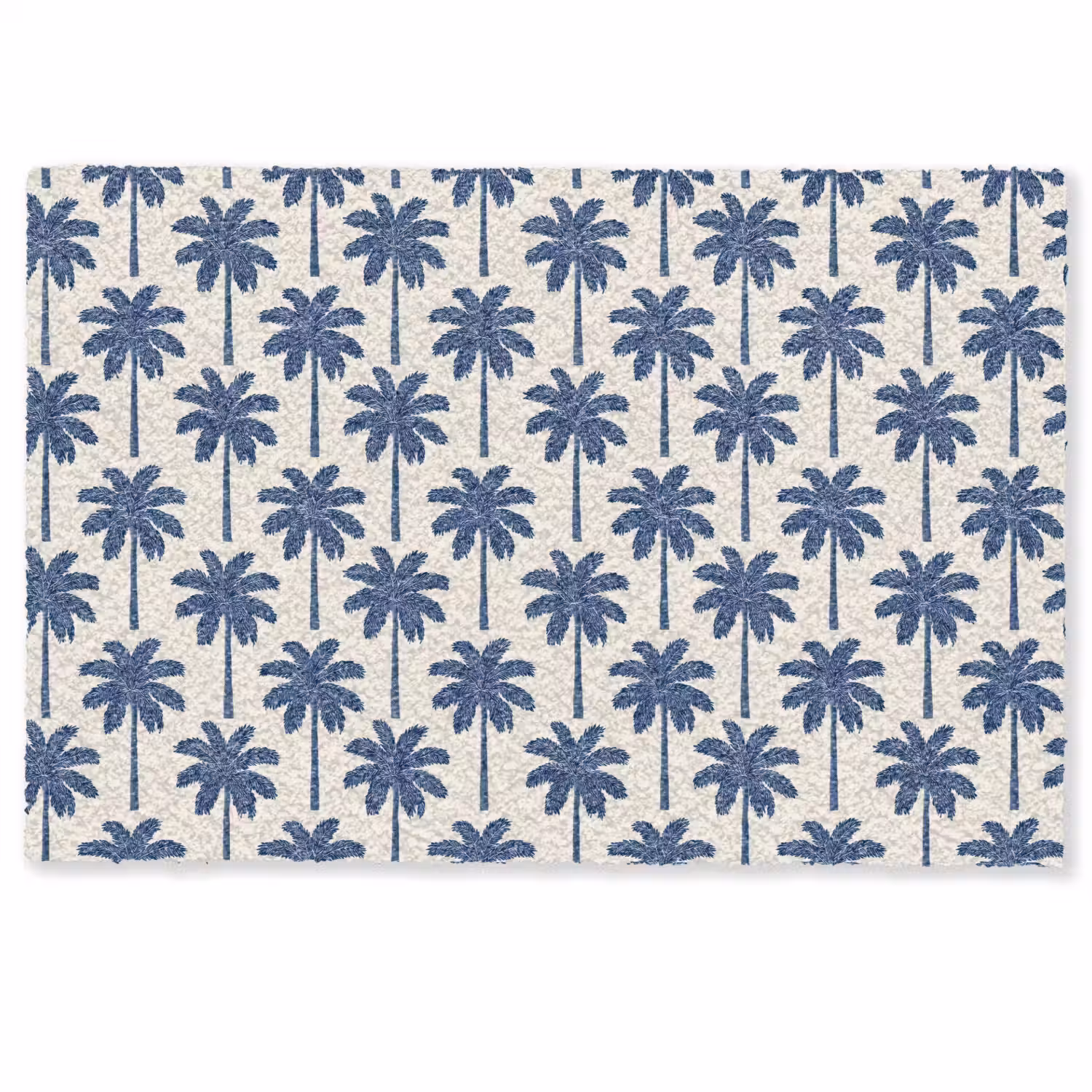 Symmetrisch - Palm - Blauw Deurmat klein 898 -zkaufland3d