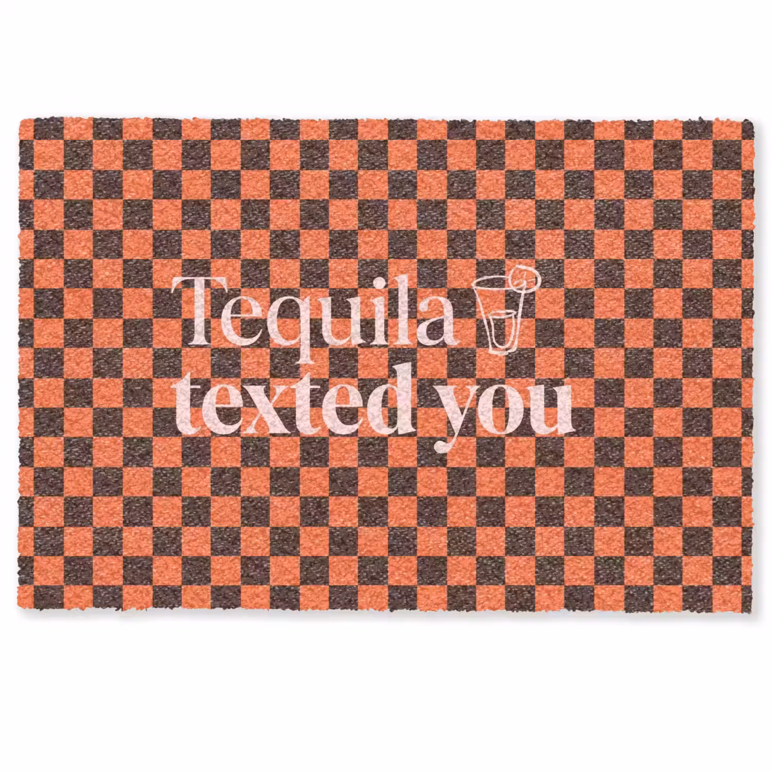 Tequila texted you - Glas - Vierkanten - Oranje Deurmat klein -zkaufland3d